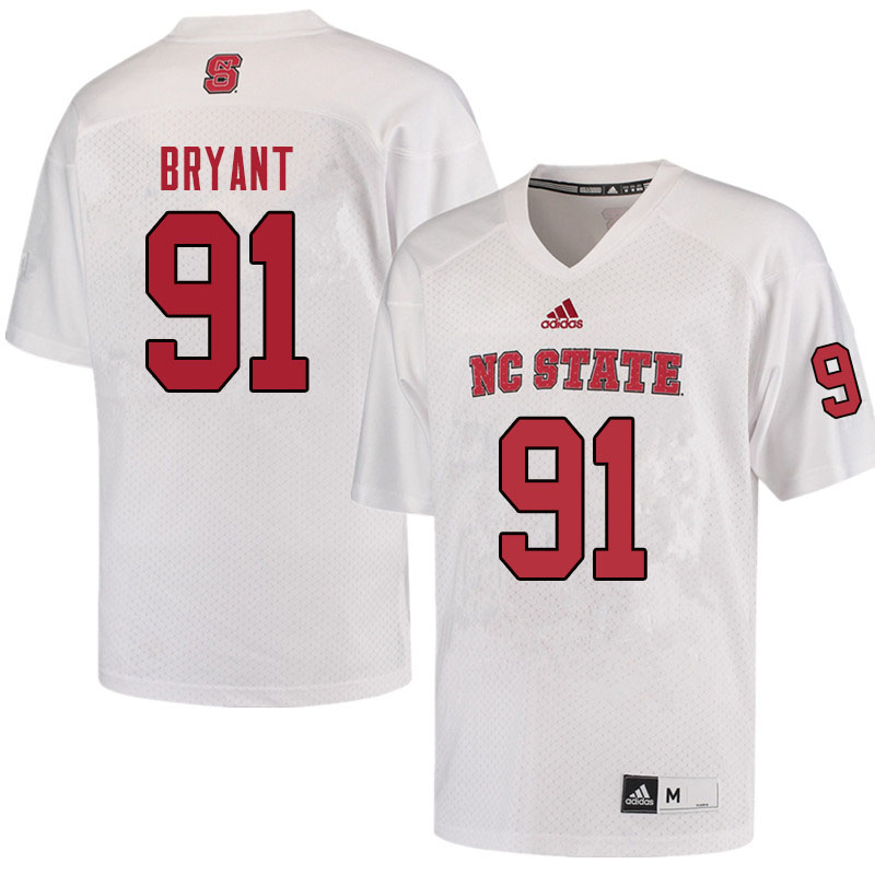 Men #91 Eurndraus Bryant NC State Wolfpack College Football Jerseys Sale-Red